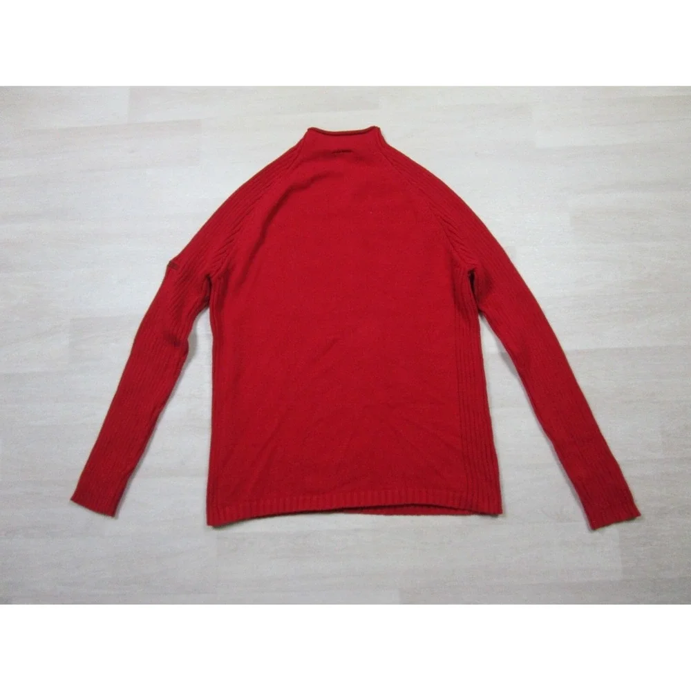 Vintage Polo Jeans Company by Ralph Lauren Men's Red Mock Neck Sweater Tight Arm